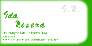 ida misera business card